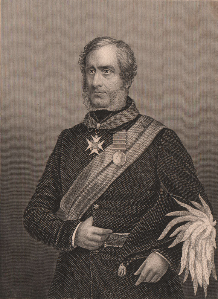 BRITISH INDIA. General Sir Henry Havelock, K. C. B 1858 old antique print